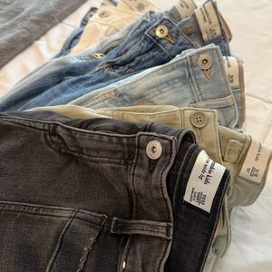 Abercrombie Kids Girls Denim Jean Pant Bundle